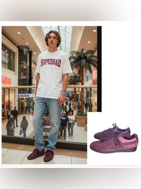 Puma Suede sneakers Classic Suede Embossed reptile detail plum purple unisex 6.5